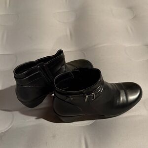 Black Leather Ankle Boots